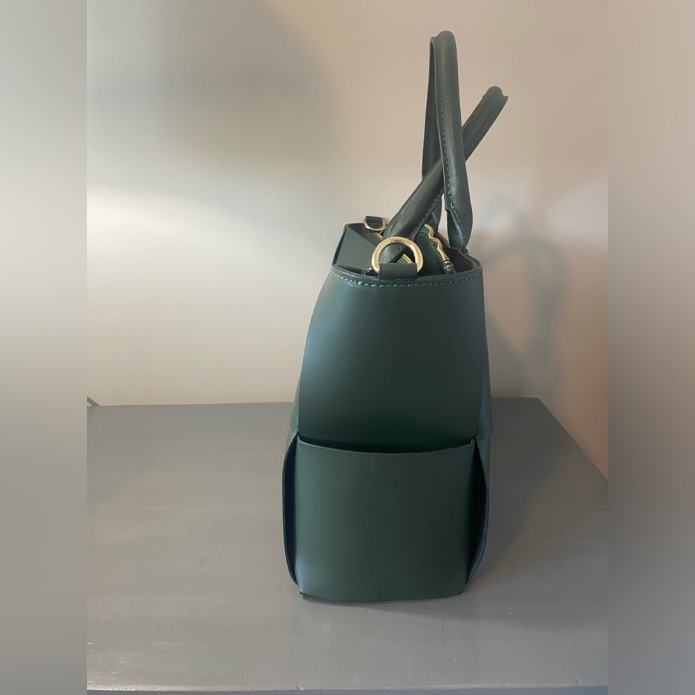 Valentina Fiore Green Woven Leather Purse - Picture 5 of 9